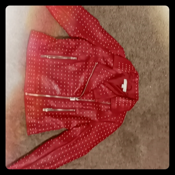Red leather jacket - Picture 1 of 4